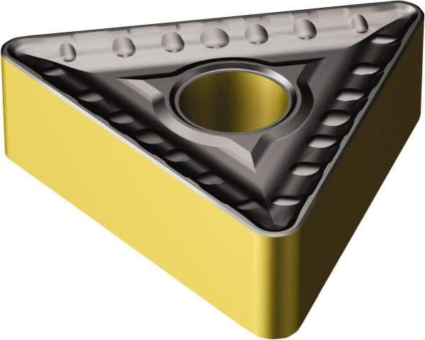Sandvik Coromant - TNMM544 HR Grade 4335 Carbide Turning Insert - TiCN/AI2O3/TiN Finish, 60° Triangle, 5/8" Inscr Circle, 1/4" Thick, 1/16" Corner Radius - Eagle Tool & Supply