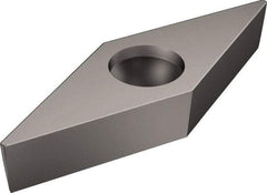 Sandvik Coromant - VBMW331 Grade H13A Carbide Turning Insert - Uncoated, 35° Diamond, 3/8" Inscr Circle, 3/16" Thick, 1/64" Corner Radius - Eagle Tool & Supply