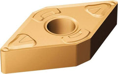 Sandvik Coromant - DNMG441 XF Grade GC15 Carbide Turning Insert - 55° Diamond, 1/2" Inscr Circle, 1/4" Thick, 1/64" Corner Radius - Eagle Tool & Supply