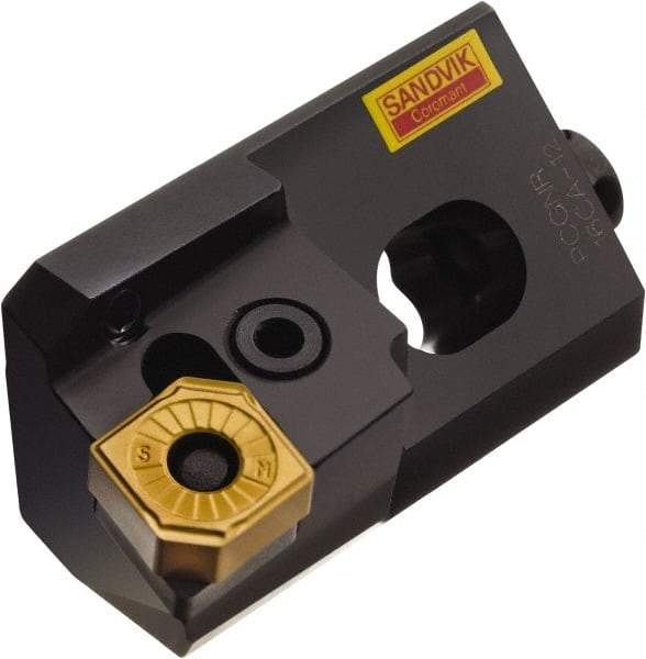 Sandvik Coromant - Series T-Max P, Left Hand, PCGNR/L..CA Toolholder Compatibility, CNMG 12 04 08, CNMG 432 Insert Compatibility, Indexable Turning Cartridge - Lever Holding Method, 63mm OAL - Eagle Tool & Supply