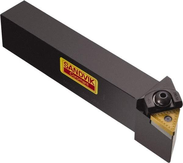 Sandvik Coromant - TCMT1.81.52 MM Grade 2025 Carbide Turning Insert - TiCN/Al2O3/TiN Finish, 60° Triangle, 7/32" Inscr Circle, 3/32" Thick, 1/32" Corner Radius - Eagle Tool & Supply