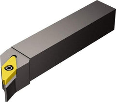 Sandvik Coromant - SVHC, Right Hand Cut, -17.50° Lead Angle, 25mm Shank Height x 25mm Shank Width, Neutral Rake Indexable Turning Toolholder - 150mm OAL, VCMT 22 05 20 Insert Compatibility, Series CoroTurn 107 - Eagle Tool & Supply