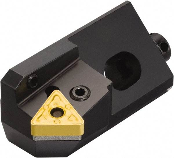 Sandvik Coromant - TCEX220 F Grade 1125 Carbide Turning Insert - TiAlN/AlCr2O3 Finish, 60° Triangle, 1/4" Inscr Circle, 1/8" Thick, 0.2mm Corner Radius - Eagle Tool & Supply