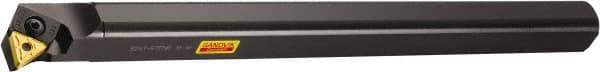 Sandvik Coromant - 50mm Min Bore Diam, 400mm OAL, 40mm Shank Diam, S..PTFNR/L-W Indexable Boring Bar - TNMG 432, TNMG 22 04 08 Insert, Wedge Holding Method - Eagle Tool & Supply