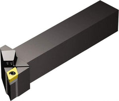 Sandvik Coromant - SDJCR/L..HP, Left Hand Cut, -3° Lead Angle, 16mm Shank Height x 16mm Shank Width, Neutral Rake Indexable Turning Toolholder - 100mm OAL, DCMT 11 T3 08, DCMT 3(2.5)2 Insert Compatibility, Series CoroTurn 107 - Eagle Tool & Supply