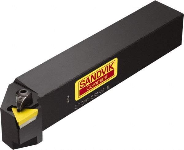 Sandvik Coromant - TPMT1.81.51 PM Grade 1525 Cermet Turning Insert - TiCN/TiN Finish, 60° Triangle, 7/32" Inscr Circle, 3/32" Thick, 1/64" Corner Radius - Eagle Tool & Supply