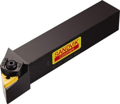 Sandvik Coromant - MTJNR/L, Right Hand Cut, -3° Lead Angle, 20mm Shank Height x 20mm Shank Width, Negative Rake Indexable Turning Toolholder - 125mm OAL, TNMG 16 04 08, TNMG 332 Insert Compatibility, Series T-Max P - Eagle Tool & Supply