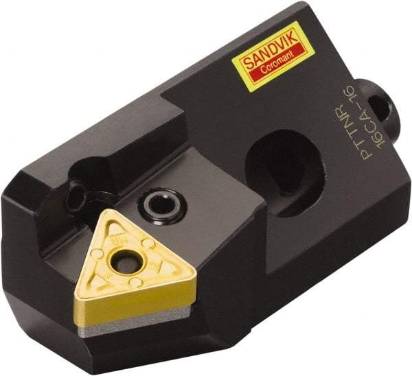 Sandvik Coromant - TCEX1.21.203 F Grade 1125 Carbide Turning Insert - TiAlN/AlCr2O3 Finish, 60° Triangle, 5/32" Inscr Circle, 5/64" Thick, 0.1mm Corner Radius - Eagle Tool & Supply