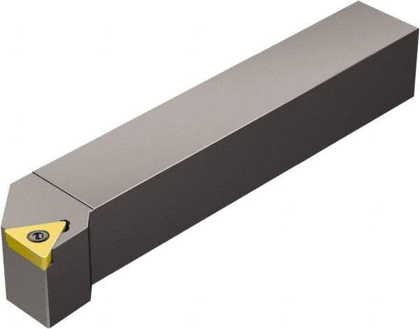 Sandvik Coromant - STFC, Left Hand Cut, -1° Lead Angle, 25mm Shank Height x 25mm Shank Width, Neutral Rake Indexable Turning Toolholder - 150mm OAL, TCMT 16 T3 08 Insert Compatibility, Series CoroTurn 107 - Eagle Tool & Supply