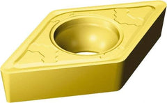 Sandvik Coromant - DCMT32.51 MMC Grade 2025 Carbide Turning Insert - TiCN/Al2O3/TiN Finish, 55° Diamond, 3/8" Inscr Circle, 5/32" Thick, 1/64" Corner Radius - Eagle Tool & Supply