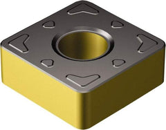 Sandvik Coromant - SNMG433 KRR Grade 3210 Carbide Turning Insert - TiCN/Al2O3/TiN Finish, 90° Square, 1/2" Inscr Circle, 3/16" Thick, 3/64" Corner Radius - Eagle Tool & Supply