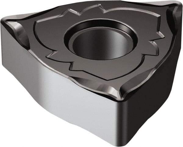 Sandvik Coromant - WNMG433 SF Grade 1105 Carbide Turning Insert - TiAlN2 Finish, 80° Trigon, 1/2" Inscr Circle, 3/16" Thick, 3/64" Corner Radius - Eagle Tool & Supply