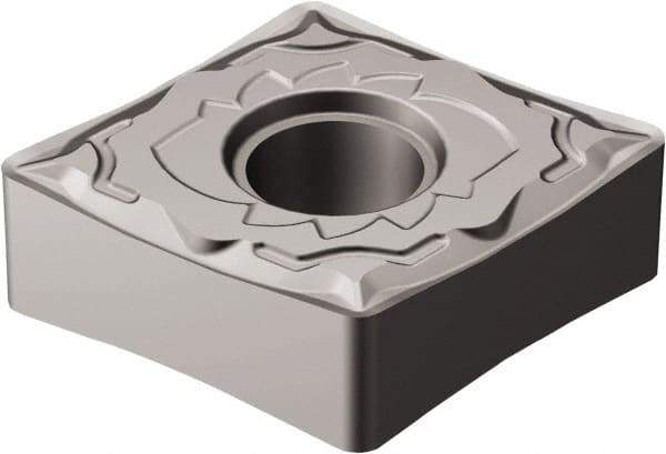Sandvik Coromant - CNMG433 SF Grade H13A Carbide Turning Insert - Uncoated, 80° Diamond, 1/2" Inscr Circle, 3/16" Thick, 3/64" Corner Radius - Eagle Tool & Supply