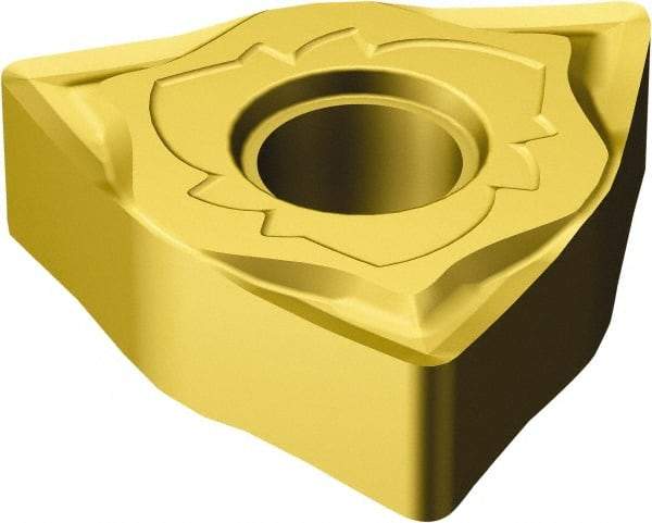 Sandvik Coromant - WNGG431 SGF Grade S05F Carbide Turning Insert - TiCN/Al2O3/TiN Finish, 80° Trigon, 1/2" Inscr Circle, 3/16" Thick, 1/64" Corner Radius - Eagle Tool & Supply