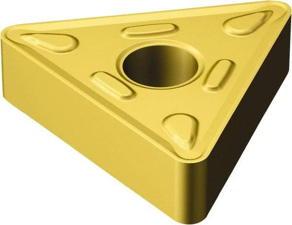 Sandvik Coromant - TNMG666 HM Grade 2025 Carbide Turning Insert - TiCN/Al2O3/TiN Finish, 60° Triangle, 3/4" Inscr Circle, 3/8" Thick, 3/32" Corner Radius - Eagle Tool & Supply