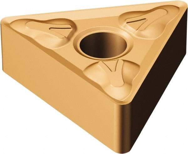 Sandvik Coromant - TNMG331 XM Grade GC15 Carbide Turning Insert - TiAlN/AlCr2O3 Finish, 60° Triangle, 3/8" Inscr Circle, 3/16" Thick, 1/64" Corner Radius - Eagle Tool & Supply
