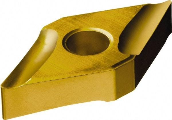 Sandvik Coromant - TCMT1.81.52 KM Grade 3210 Carbide Turning Insert - TiCN/Al2O3/TiN Finish, 60° Triangle, 7/32" Inscr Circle, 3/32" Thick, 1/32" Corner Radius - Eagle Tool & Supply