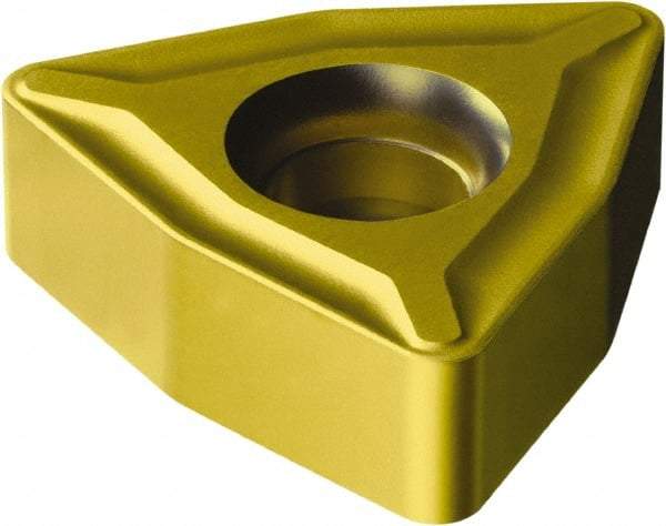 Sandvik Coromant - WNMX1509 MM Grade 2015 Carbide Turning Insert - TiCN/AI2O3/TiN Finish, 80° Trigon, 22.23mm Inscr Circle, 3/8" Thick, 11mm Corner Radius - Eagle Tool & Supply
