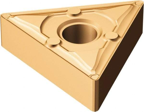 Sandvik Coromant - TNMX331 WF Grade 1125 Carbide Turning Insert - TiAlN/AlCr2O3 Finish, 60° Triangle, 3/8" Inscr Circle, 3/16" Thick, 1/64" Corner Radius - Eagle Tool & Supply