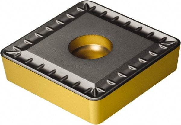 Sandvik Coromant - SCMT380932 XL Grade 4325 Carbide Turning Insert - TiCN/Al2O3/TiN Finish, 90° Square, 1-1/2" Inscr Circle, 3/8" Thick, 1/8" Corner Radius - Eagle Tool & Supply