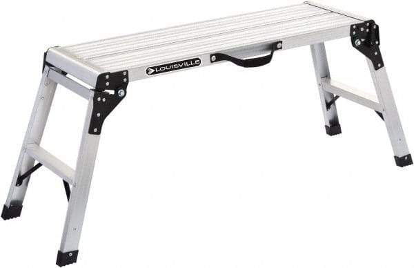 Louisville - 21" 1 Step Work Platform - Work Platform, 225 Lb Capacity, 21" Platform Height, 47-7/8" Base Width x 16-1/4" Base Depth, Aluminum - Eagle Tool & Supply