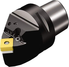 Sandvik Coromant - Neutral Cut, Size C6, SNMG 15 06 12 & SNMG 543 Insert Compatiblity, External Modular Turning & Profiling Cutting Unit Head - 0.5mm Ctr to Cutting Edge, 65mm Head Length, Through Coolant, Series T-Max P - Eagle Tool & Supply