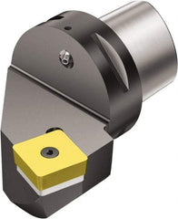 Sandvik Coromant - Left Hand Cut, Size C10, SBMT 38 12 32 Insert Compatiblity, Internal Modular Turning & Profiling Cutting Unit Head - 58mm Ctr to Cutting Edge, 110mm Head Length, Through Coolant, Series CoroTurn 107 - Eagle Tool & Supply