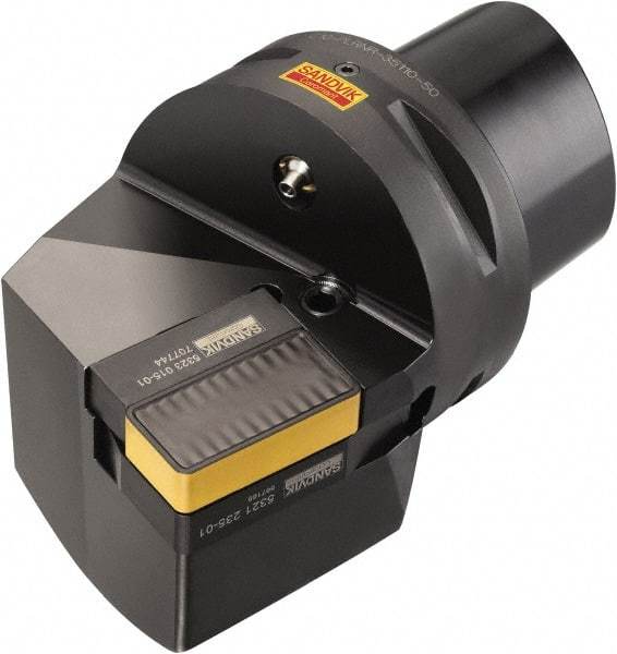 Sandvik Coromant - Right Hand Cut, Size C10, LNMX 50 14 32 Insert Compatiblity, External Modular Turning & Profiling Cutting Unit Head - 35mm Ctr to Cutting Edge, 110mm Head Length, Through Coolant, Series T-Max P - Eagle Tool & Supply