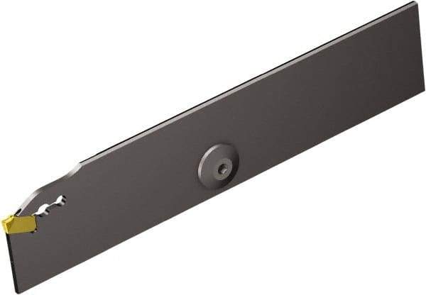 Sandvik Coromant - 1.2559" Blade Height, 0.0886" Blade Width, 5.9055" OAL, Right Hand Cut, Single End Indexable Cut-Off Blade - 33mm Max Depth of Cut, QD-NR/L1..C..A Blade, CoroCut QD Series - Eagle Tool & Supply