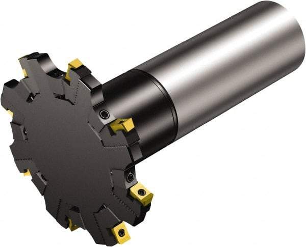 Sandvik Coromant - 32 Connection, 77mm Cutter Diam, 1.2598" Hole Diam, 6 Tooth Indexable Slotting Cutter - R331.52..Axx..L Toolholder, N331.1A-08 Insert, Right Hand Cutting Direction - Eagle Tool & Supply