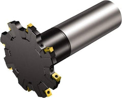 Sandvik Coromant - 32 Connection, 77mm Cutter Diam, 1.2598" Hole Diam, 6 Tooth Indexable Slotting Cutter - R331.52..Axx..L Toolholder, N331.1A-08 Insert, Right Hand Cutting Direction - Eagle Tool & Supply