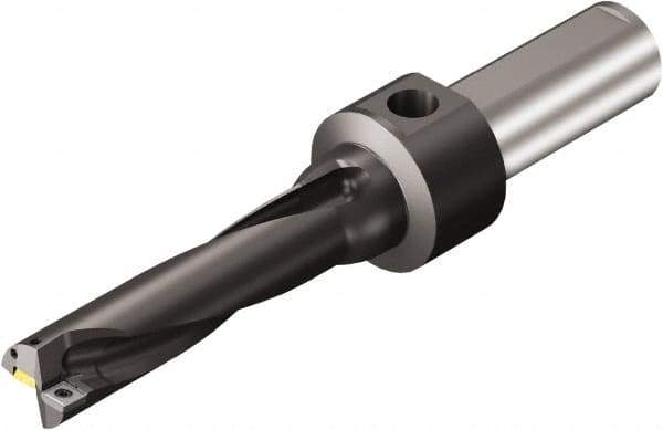 Sandvik Coromant - 158.7mm Max Drill Depth, 4xD, 39.67mm Diam, Indexable Insert Drill - 38.1mm Shank Diam, 1.5 Cylindrical Shank - Eagle Tool & Supply