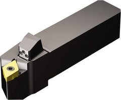 Sandvik Coromant - QS-TR-D..JCR/L..HP, Right Hand Cut, -3° Lead Angle, 25mm Shank Height x 25mm Shank Width, Neutral Rake Indexable Turning Toolholder - 126mm OAL, TR-DC1308 Insert Compatibility, Series CoroTurn TR - Eagle Tool & Supply