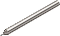 Sandvik Coromant - 0.6mm, 0.6mm LOC, 3mm Shank Diam, 38mm OAL, 2 Flute, Solid Carbide Square End Mill - TiAlN Finish, 30° Helix, Centercutting, Right Hand Cut, Right Hand Flute, Series CoroMill Plura - Eagle Tool & Supply