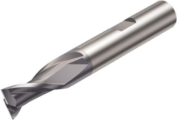 Sandvik Coromant - 16mm, 2 Flute, Solid Carbide, Corner Radius End Mill - 92mm OAL, 30° Helix, Right Hand Flute, 26.5mm LOC, Right Hand Cut - Eagle Tool & Supply