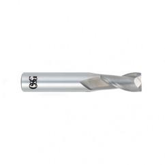 1 Dia. x 4 Overall Length 2-Flute .125 C/R Solid Carbide SE End Mill-Round Shank-Center Cutting-Uncoated - Eagle Tool & Supply