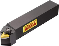 Sandvik Coromant - CTTPR/L, Right Hand Cut, 30° Lead Angle, 25mm Shank Height x 25mm Shank Width, Positive Rake Indexable Turning Toolholder - 150mm OAL, TPUN 16 03 08, TPU 322 Insert Compatibility, Series T-Max S - Eagle Tool & Supply