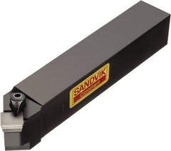 Sandvik Coromant - CSDPR/L, Right Hand Cut, 45° Lead Angle, 20mm Shank Height x 20mm Shank Width, Positive Rake Indexable Turning Toolholder - 125.02mm OAL, SPUN 12 03 08, SPU 422 Insert Compatibility, Series T-Max S - Eagle Tool & Supply