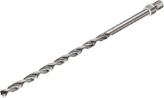 Sandvik Coromant - 9.53mm 135° Solid Carbide Jobber Drill - Uncoated, Right Hand Cut, 152.4mm OAL - Eagle Tool & Supply