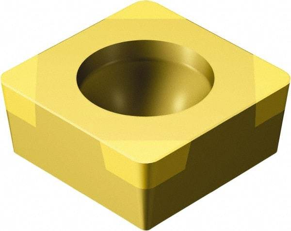 Sandvik Coromant - SCGW32.52 Grade 7015 CBN Turning Insert - 90° Square, 3/8" Inscr Circle, 5/32" Thick, 1/32" Corner Radius - Eagle Tool & Supply
