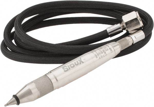 Sioux Tools - 13,000 BPM, 90 psi, 1/4 NPT Inlet, Air Engraving Pen - Includes 59" Hose - Eagle Tool & Supply