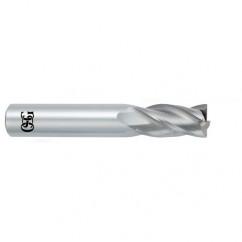 1/2 Dia. x 3 Overall Length 4-Flute .030 C/R Solid Carbide SE End Mill-Round Shank-Center Cutting-Uncoated - Eagle Tool & Supply