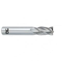 1/2 Dia. x 3 Overall Length 4-Flute .030 C/R Solid Carbide SE End Mill-Round Shank-Center Cutting-Uncoated - Eagle Tool & Supply