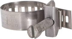 IDEAL TRIDON - SAE Size 12, 11/16 to 1-1/4" Diam, Stainless Steel Double Lock Hose Worm Drive Clamp - Material Grade 301 - Eagle Tool & Supply