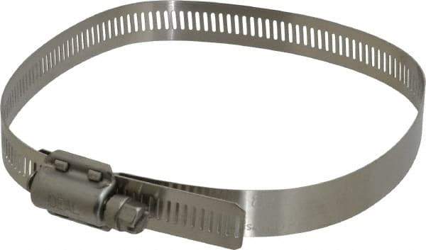 IDEAL TRIDON - SAE Size 80, 2-7/16 to 5-1/2" Diam, Stainless Steel Quick Engagement Hose Worm Drive Clamp - Material Grade 304 - Eagle Tool & Supply