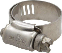 IDEAL TRIDON - SAE Size 8, 1/2 to 1" Diam, Stainless Steel Lined Worm Drive Clamp - Material Grade 316 - Eagle Tool & Supply