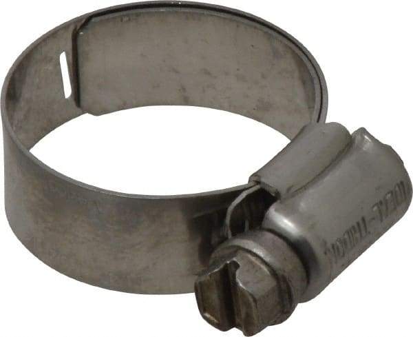 IDEAL TRIDON - SAE Size 12, 11/16 to 1-1/4" Diam, Stainless Steel Lined Worm Drive Clamp - Material Grade 316 - Eagle Tool & Supply