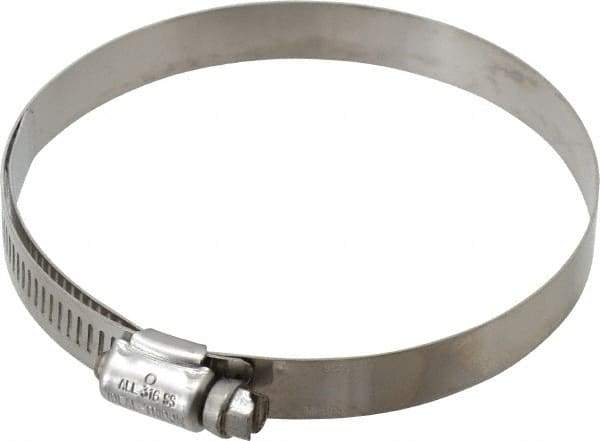 IDEAL TRIDON - SAE Size 56, 3-1/16 to 4" Diam, Stainless Steel Lined Worm Drive Clamp - Material Grade 316 - Eagle Tool & Supply