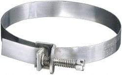 IDEAL TRIDON - SAE Size 72, 1 to 5" Diam, Galvanized Steel Adjustable Strap Worm Drive Clamp - Eagle Tool & Supply