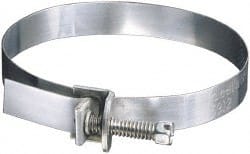 IDEAL TRIDON - SAE Size 64, 1 to 4-1/2" Diam, Galvanized Steel Adjustable Strap Worm Drive Clamp - Eagle Tool & Supply